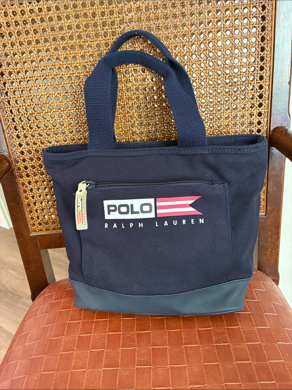 Ralph Lauren Polo Sport Tote Shoulder Travel—Every DayBag Blue 90s Rare VTG—New!